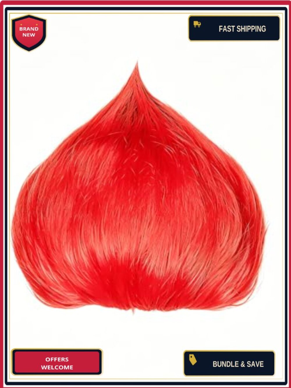 Trolls Poppy Cosplay Wig Headband Unisex Halloween Costume Party